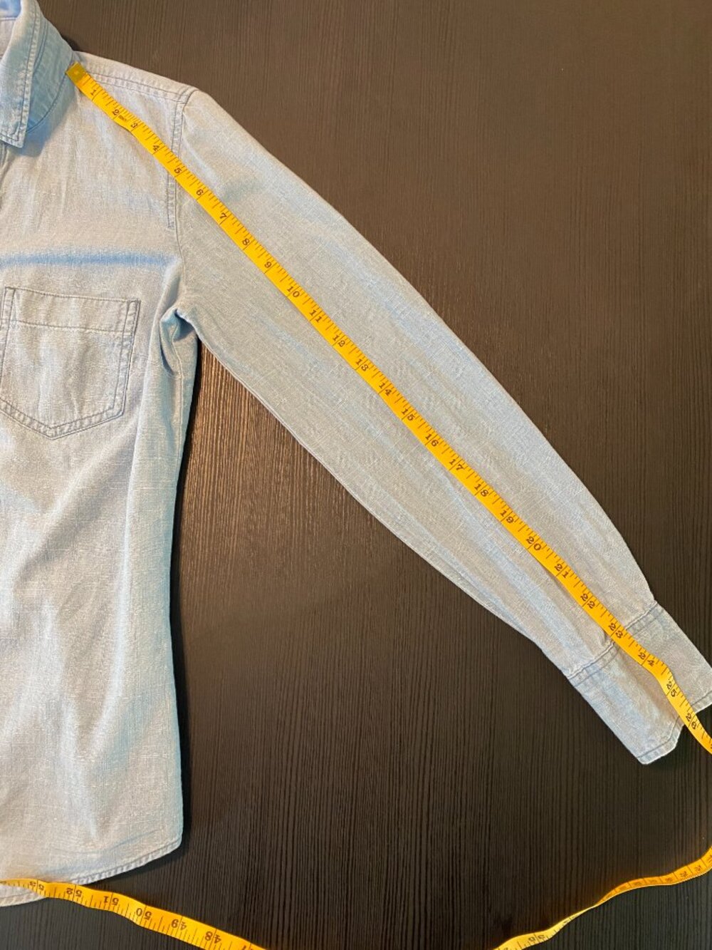 ๐ผ J.Crew Chambray Button Down Shirt XXS | Light Blue Classic Capsule Wardrobe - Picture 8 of 11